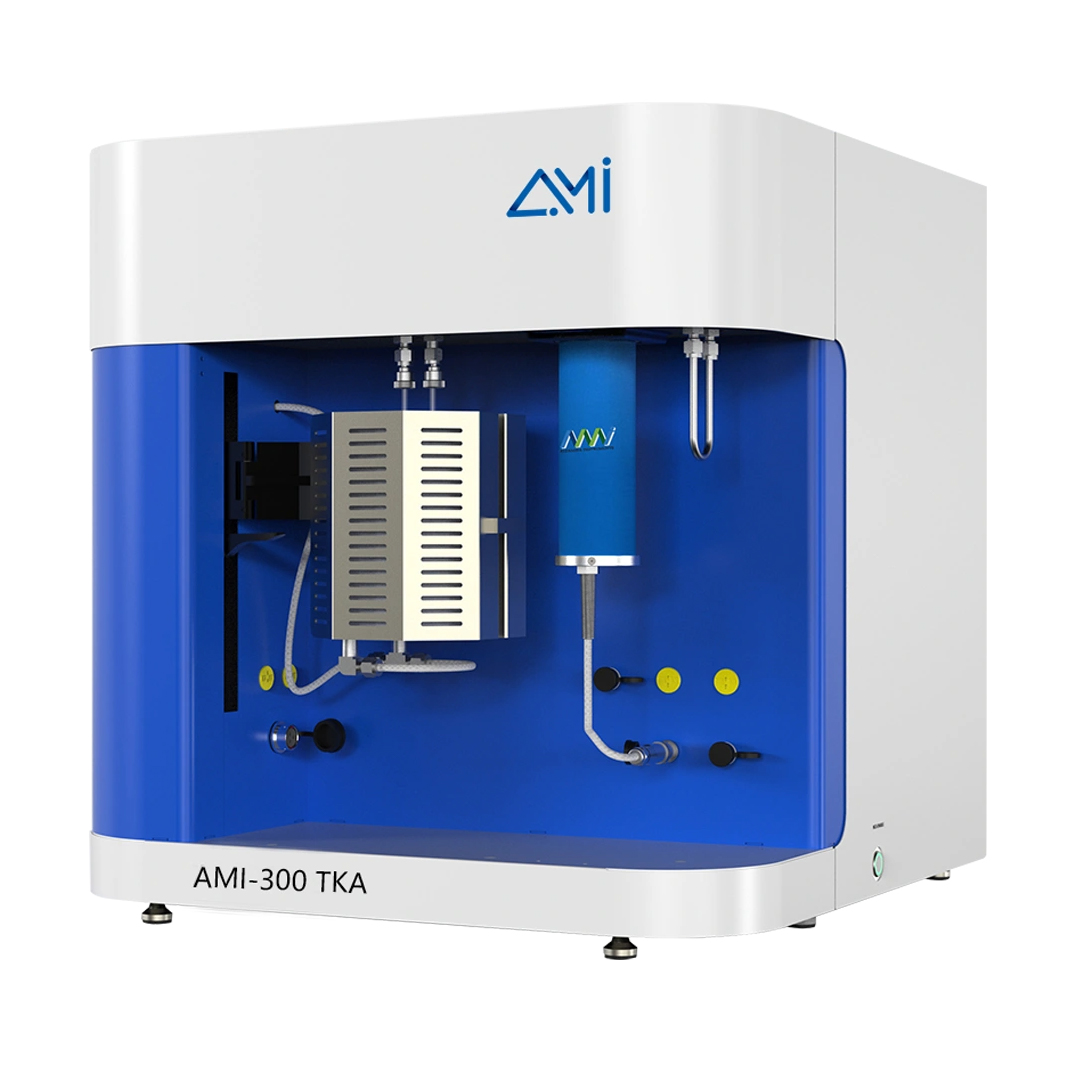 Chemisorption AMI 300 SSITKA ● Enables detailed investigation of catalytic mechanisms, intermediate lifetimes, and surface kinetics. ● Features precise pressure equalization for rapid and accurate isotopic switching. ● Precise gas control via 4 MFCs and 12 gas inlets for complex experiment designs.