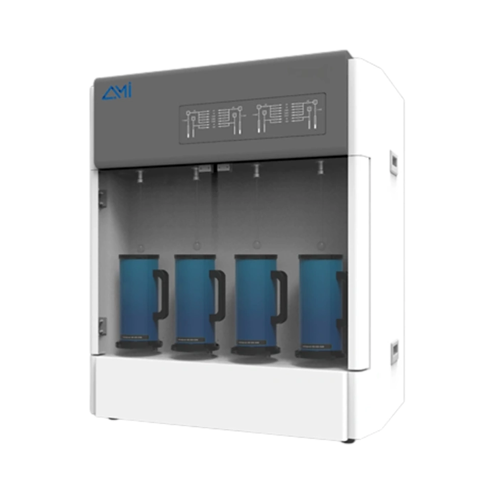 Gas Adsorption Meso 400 ● Balances high-throughput testing with independent station control. ● Available with 4 analysis ports, each with in-situ degassing capability. ● Simultaneously analyse different adsorbate gases across up to 4 stations.